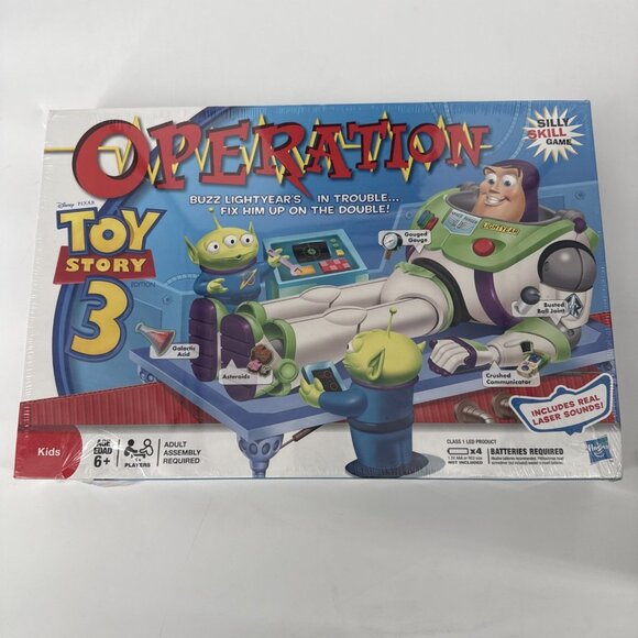 DISNEY PIXAR TOY STORY 3 BUZZ LIGHTYEAR OPERATION BOARD GAME RELEASED 2009 - Picture 1 of 3